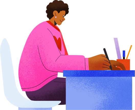 Freeform Vibrant Working Woman